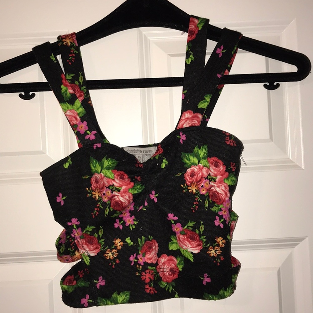 Crop top with side slits